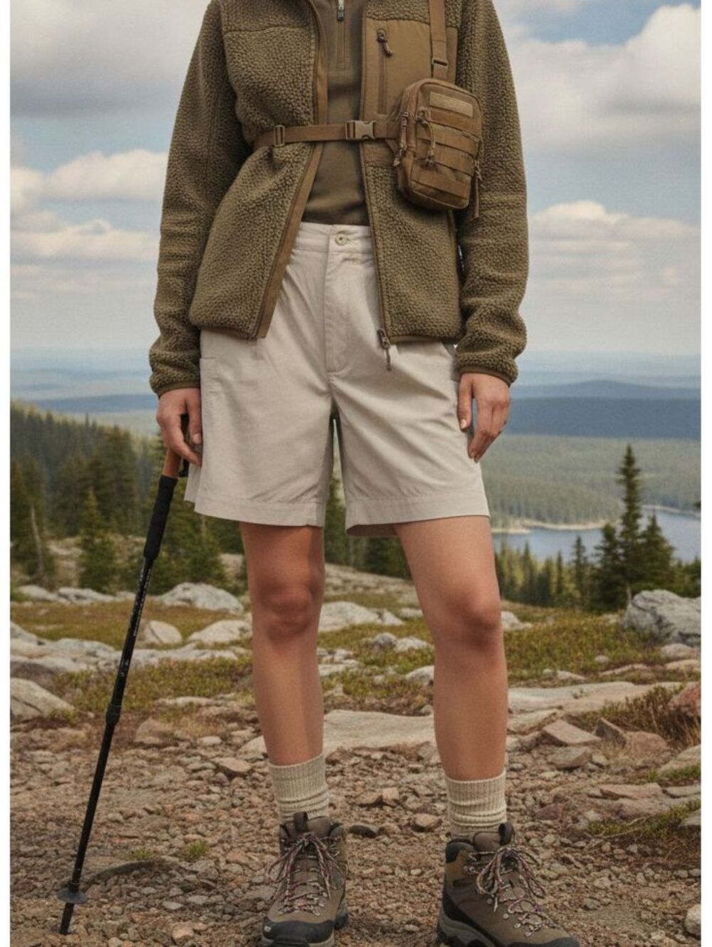 Different Drummer Tilley Endurables Khaki Utility Shorts Women Size 10 Gorpcore
